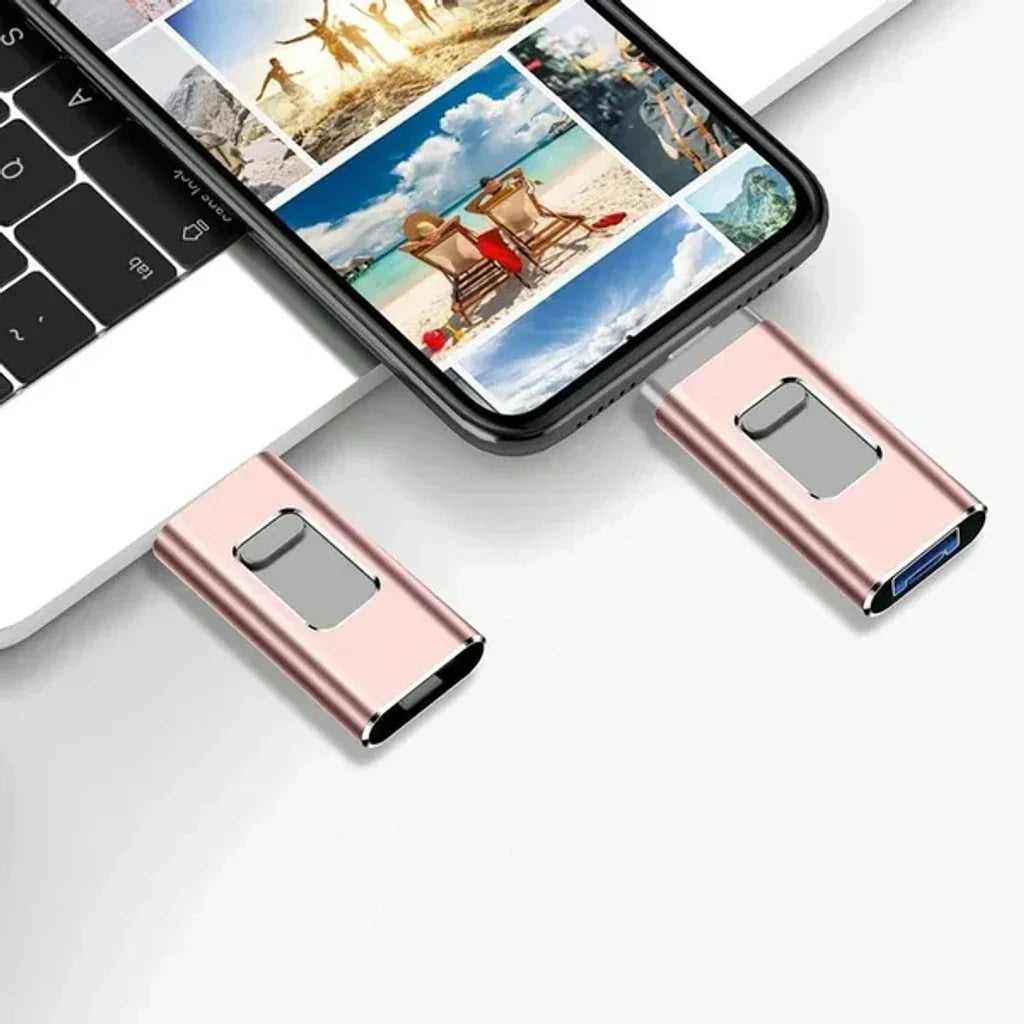 4-in-1 OTG Flash Drive with MultiPort Connectivity