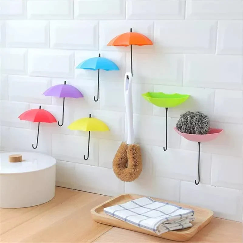 Charming 3-Piece Wall Hook Set for Umbrellas and More