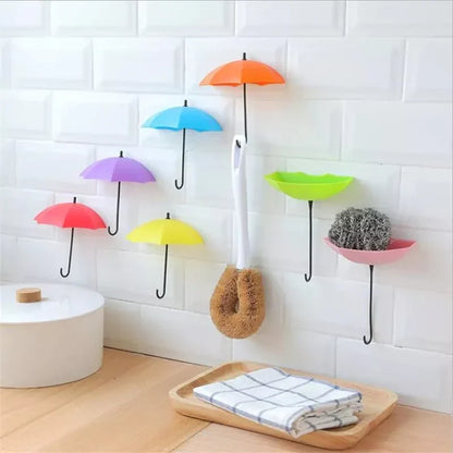 Charming 3-Piece Wall Hook Set for Umbrellas and More
