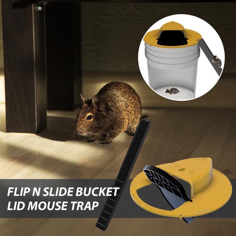 Flip and Slide Bucket Lid with Auto Reset – Rodent Trap