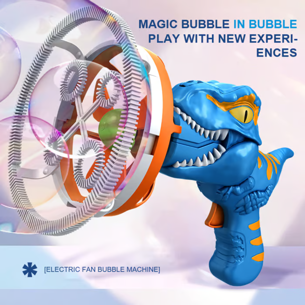 BubbleBuddy – Portable Dinosaur Bubble Blaster for Endless Fun! 🦖🫧
