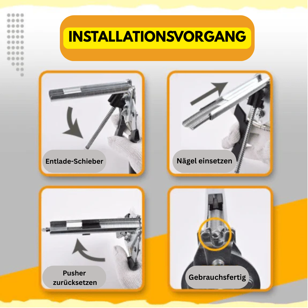 Precision Wire Fastening Tool with 600 Clips | Ergonomic Steel Construction