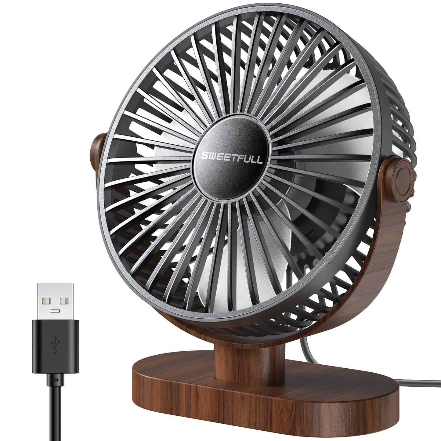 6.5 Inch Portable USB Desk Fan for Home, Office, Car, and Travel