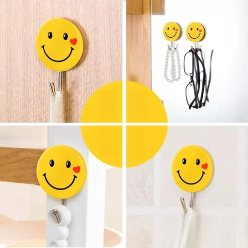 Set of 3 Fun Emoji Wall Hooks - Strong Adhesive Design