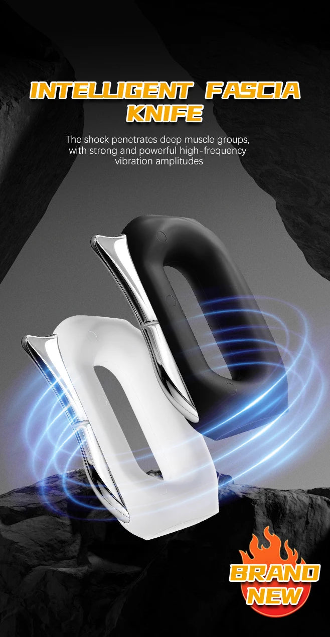 Electric Muscle Scraper with Vibration, Heat, 5 Intensities & USB Charger