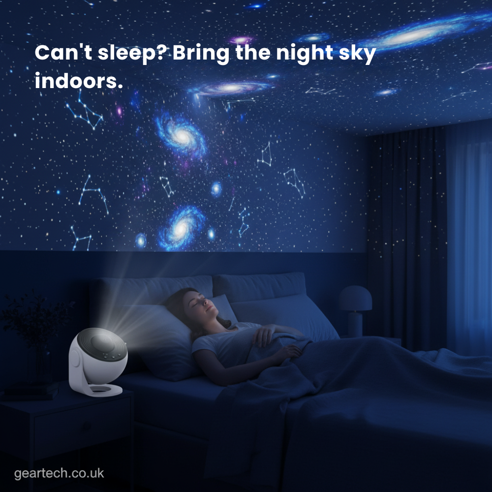 Bedroom Relaxation Projector Lamp with Starry Sky Effect