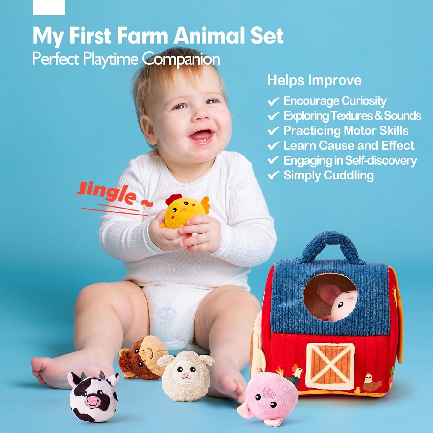 Soft Farm Animal Playset for Engaging Learning