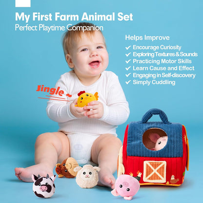 Soft Farm Animal Playset for Engaging Learning