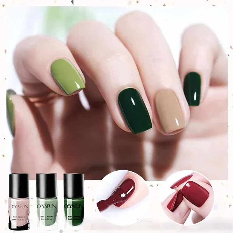 Trio of Peelable Nail Polish - Effortless Color Changes with Shine
