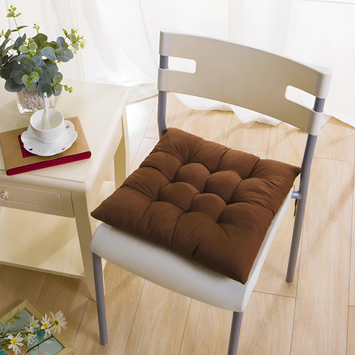 Colorful Comfort Cushions with Button Detailing
