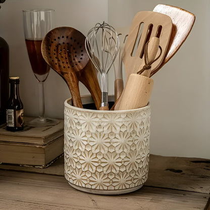 Elegant Ceramic Kitchen Utensil Organizer