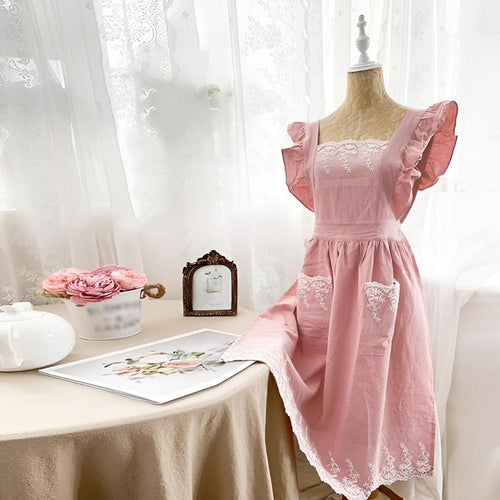 Chic Comfort Ruffle Apron for Home and Garden