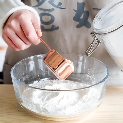 Elegant Stainless Steel Measuring Cup Set | 4 Essential Sizes