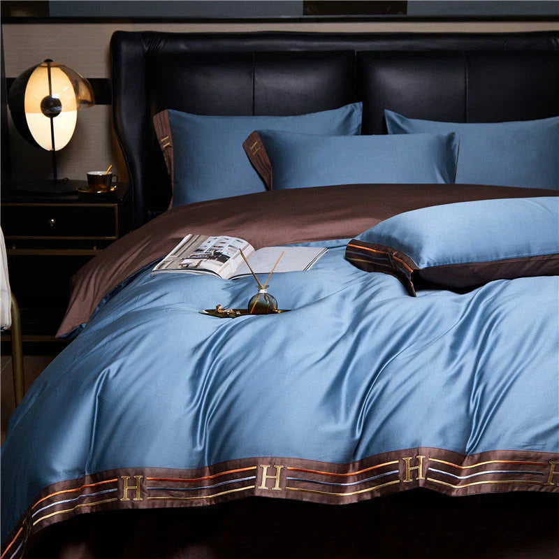 Satin-Cotton Bedding Set - Elegant Comfort for Your Bedroom