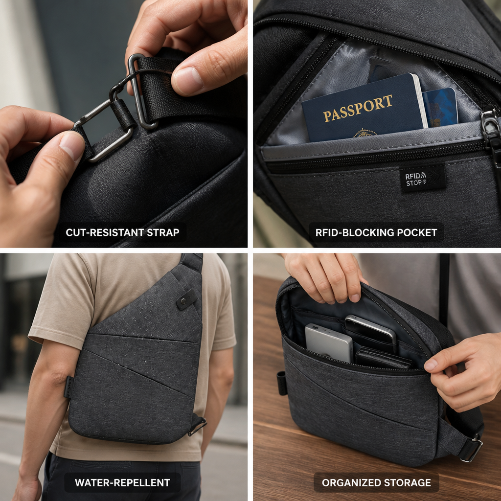 Secure & Stylish Crossbody Bag with RFID Protection