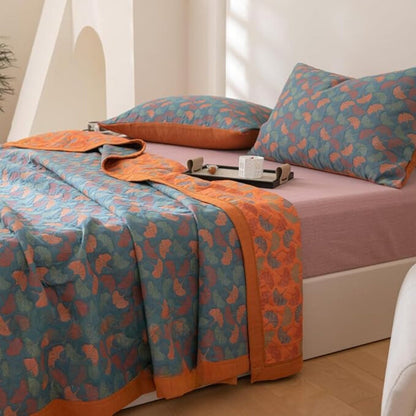 Reversible Cozy Blanket with Nature-Inspired Design