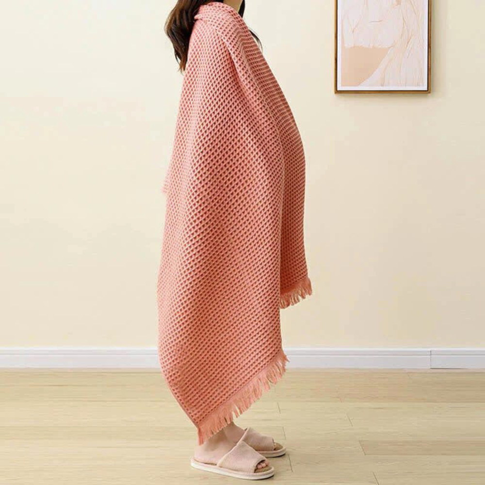 Luxurious Cotton Waffle Bath Towel & Shawl