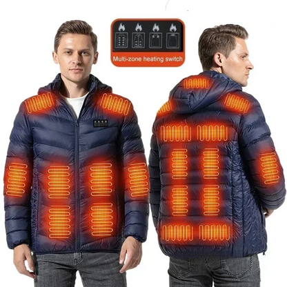 Waterproof Electric Winter Jacket - Unisex Heated Vest with 21 Heat Zones
