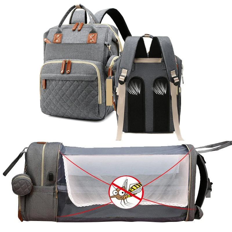 2-in-1 Baby Backpack with Changing Mat