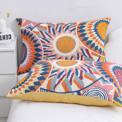 Scandinavian Charm Buttoned Cotton Pillow Covers (Set of 2)