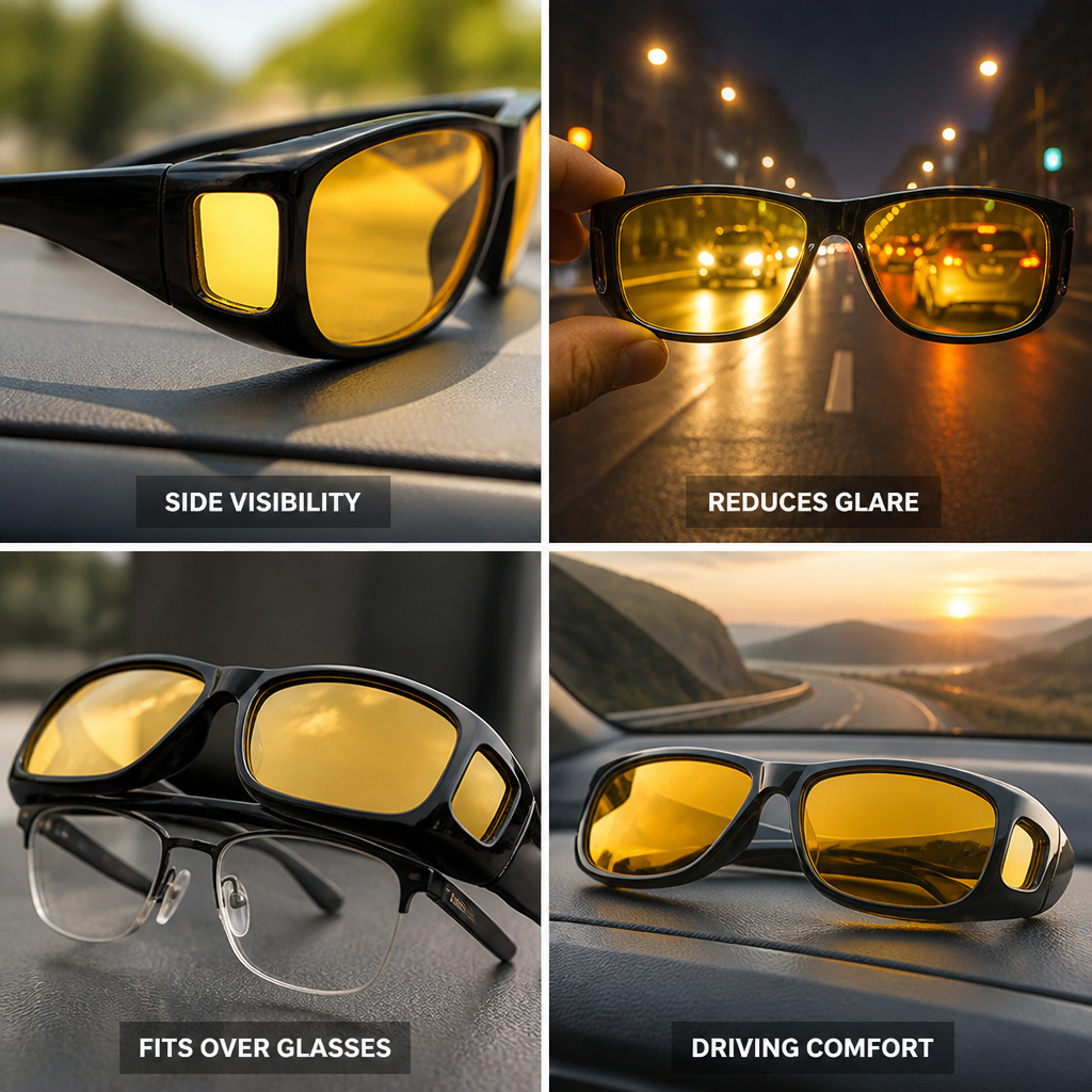 Enhanced Night Vision Driving Glasses for Clearer Visibility