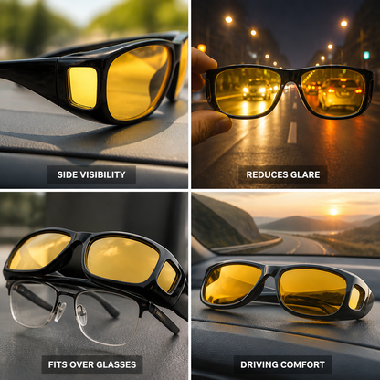 Enhanced Night Vision Driving Glasses for Clearer Visibility