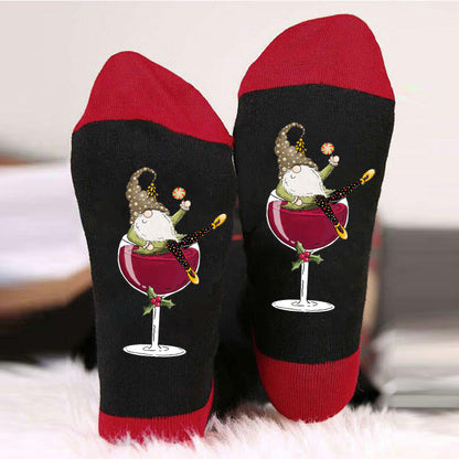 Buy One Get One Free | Creative Unisex Crew Socks for Wine Lovers