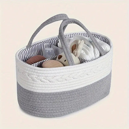 Chic Grey Baby Care Caddy for Effortless Organization