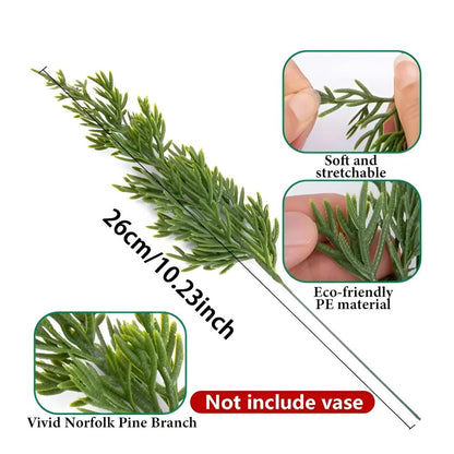 Lifelike Pine Sprays with Crimson Berries for Holiday Decor