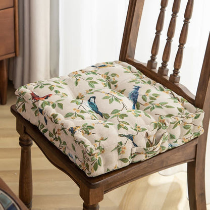 Charming Avian Leaf Seat Pad for Cozy Comfort