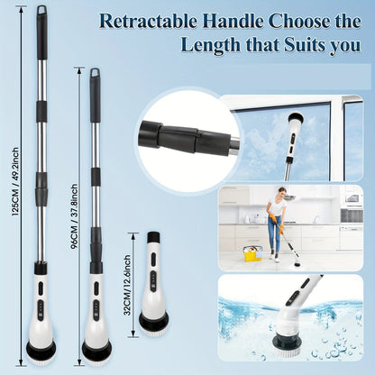 CleanSweep Pro - Versatile 9-in-1 Electric Cleaning Brush Set