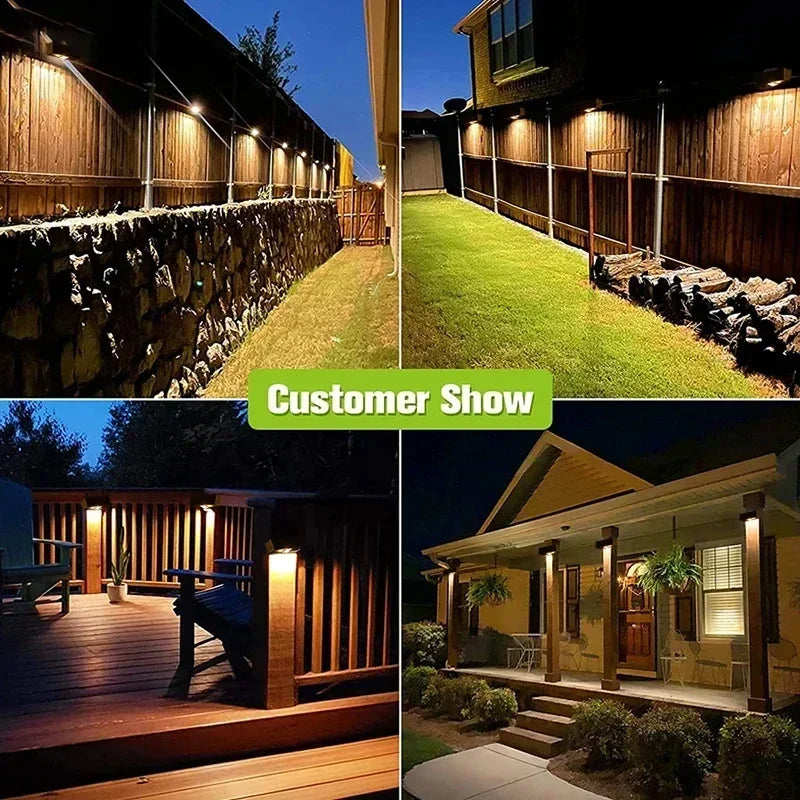 Solar Wall Light with 12 Color LED - Waterproof IP65