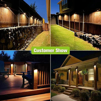 Solar Wall Light with 12 Color LED - Waterproof IP65