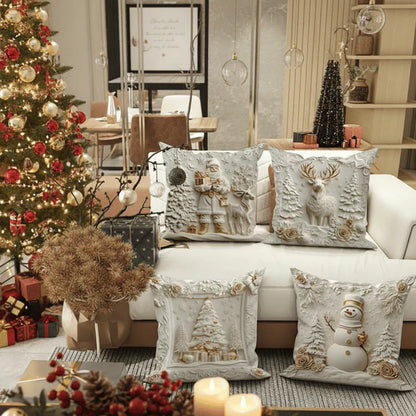 Set of 4 Decorative 3D Covers for Christmas
