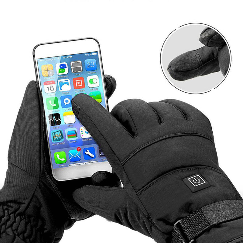 Heated Gloves with Three Heat Settings | Touchscreen Compatible | Black