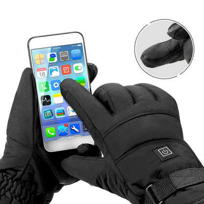 Heated Gloves with Three Heat Settings | Touchscreen Compatible | Black