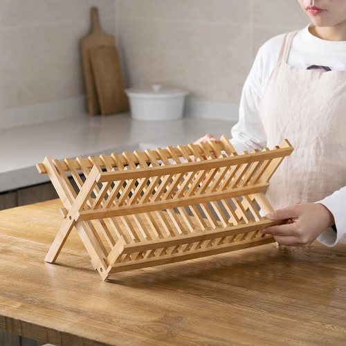 Vertical Compartment Bamboo Drying Rack