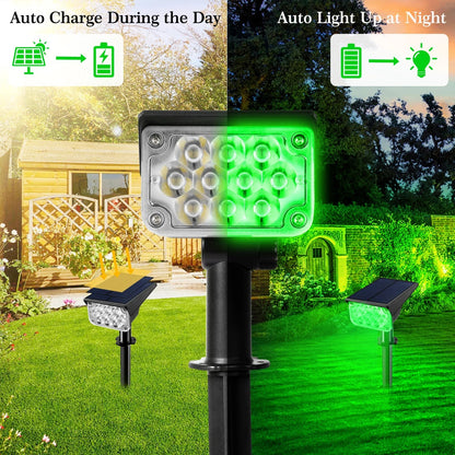 Solar LED Garden Light in Green | Waterproof IP65 | Outdoor Wall & Lawn Lighting