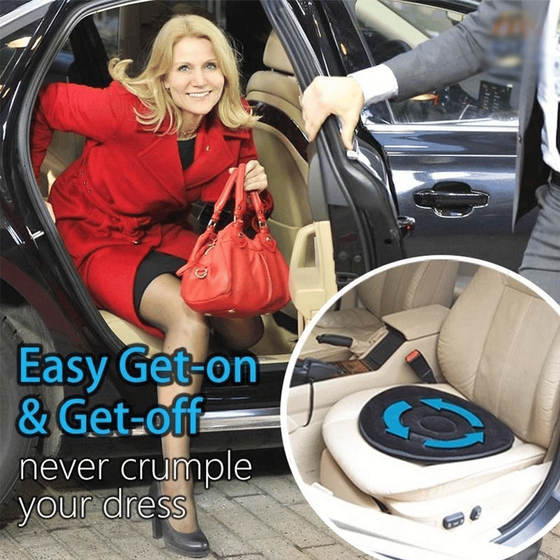 Rotating Seat Cushion with Lumbar Support - 360° Swivel