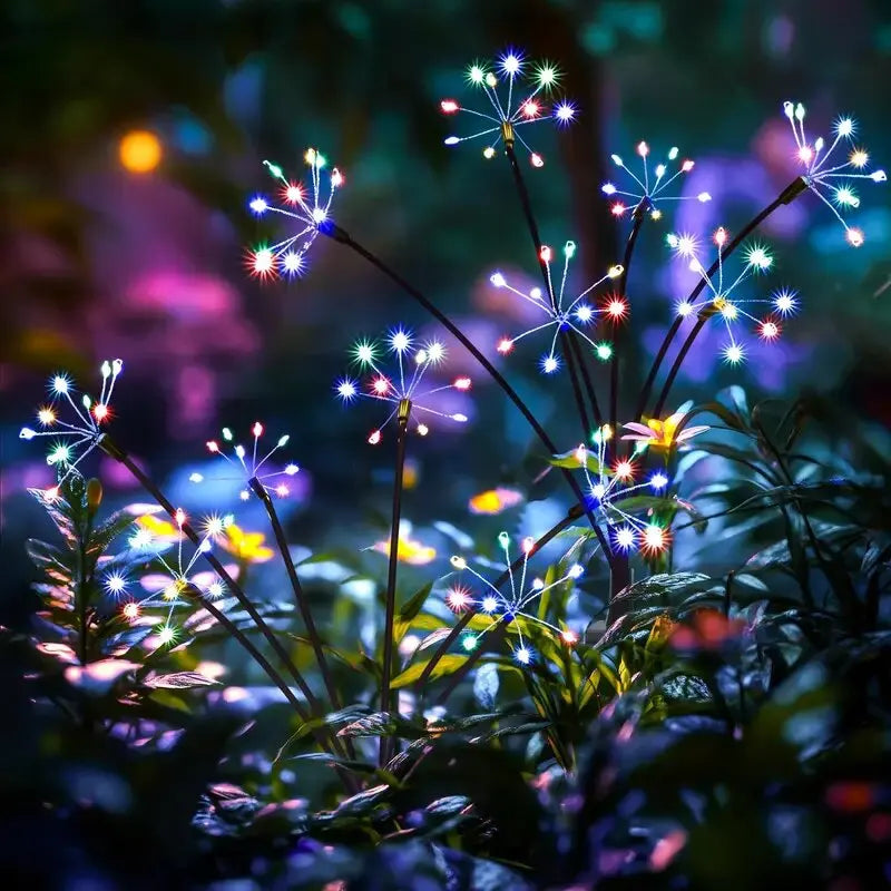 Solar LED Garden Light with Firework Pattern | Waterproof | 8-12 Hours Illumination