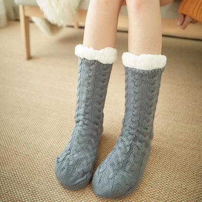 Women's Cozy Socks – Soft & Fluffy, Non-Slip Fleece Design, Winter & Home Use
