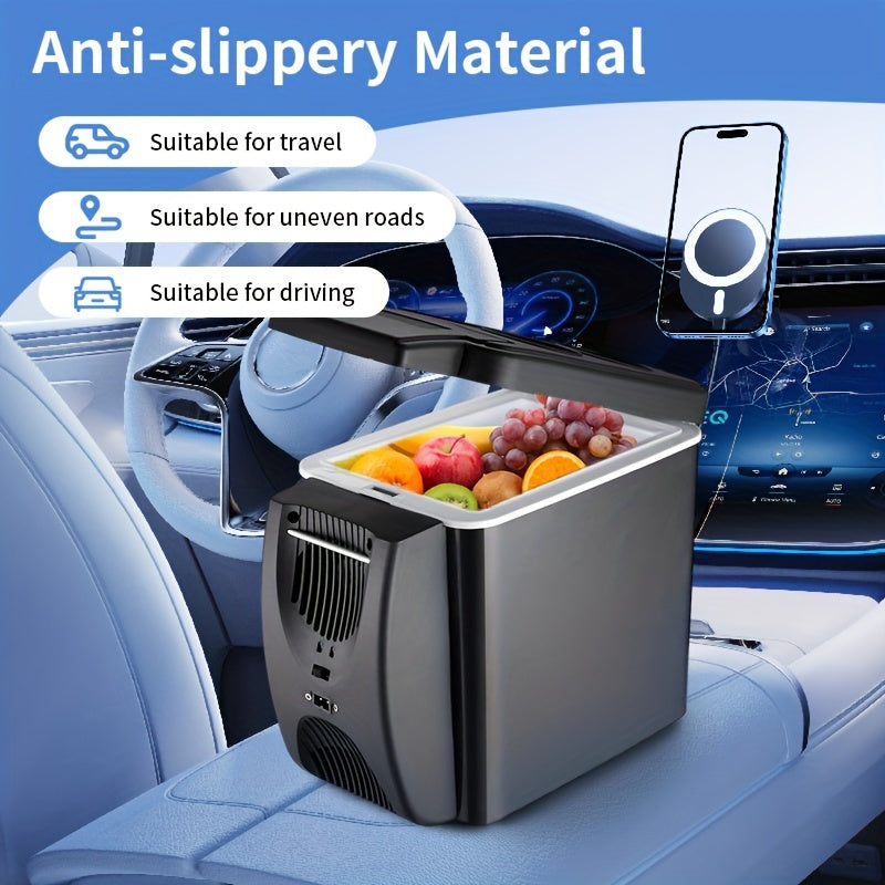 6L Mini Portable Fridge for Cars – DC 12V Electric Cooler for Drinks, Seafood, and Fruits
