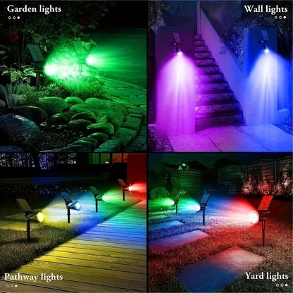 RGB Solar Spotlights for Trees and Outdoor Decoration – Set of 2