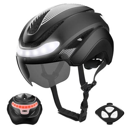 Smart LED Bicycle Helmet with Turn Signals and Triple Layer Safety