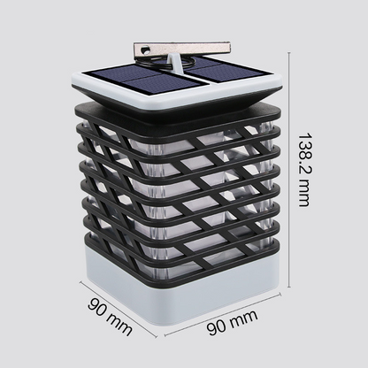 Decorative Solar LED Garden Lantern with Ribbed Design – Outdoor Lighting