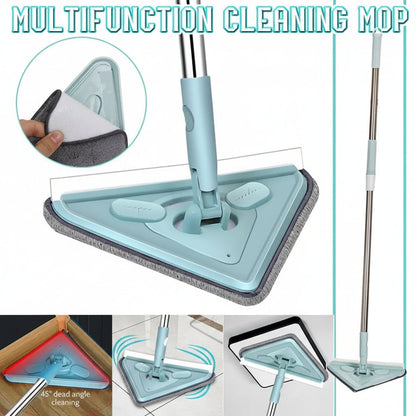 Tri-Head Swivel Mop for Effortless Cleaning in Corners