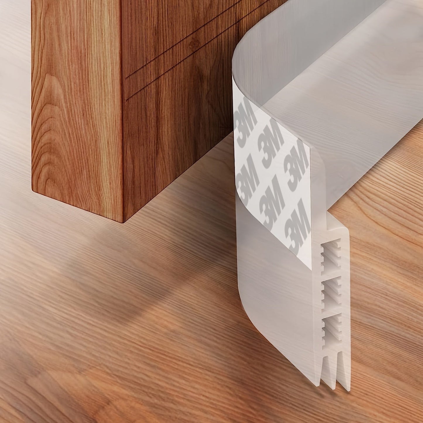 Door Draft Stopper Seal - Silicone Door Scratch Guard with Durable Adhesive and Sound Insulation