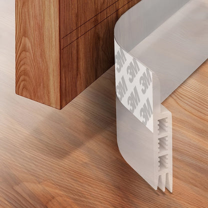 Door Draft Stopper Seal - Silicone Door Scratch Guard with Durable Adhesive and Sound Insulation