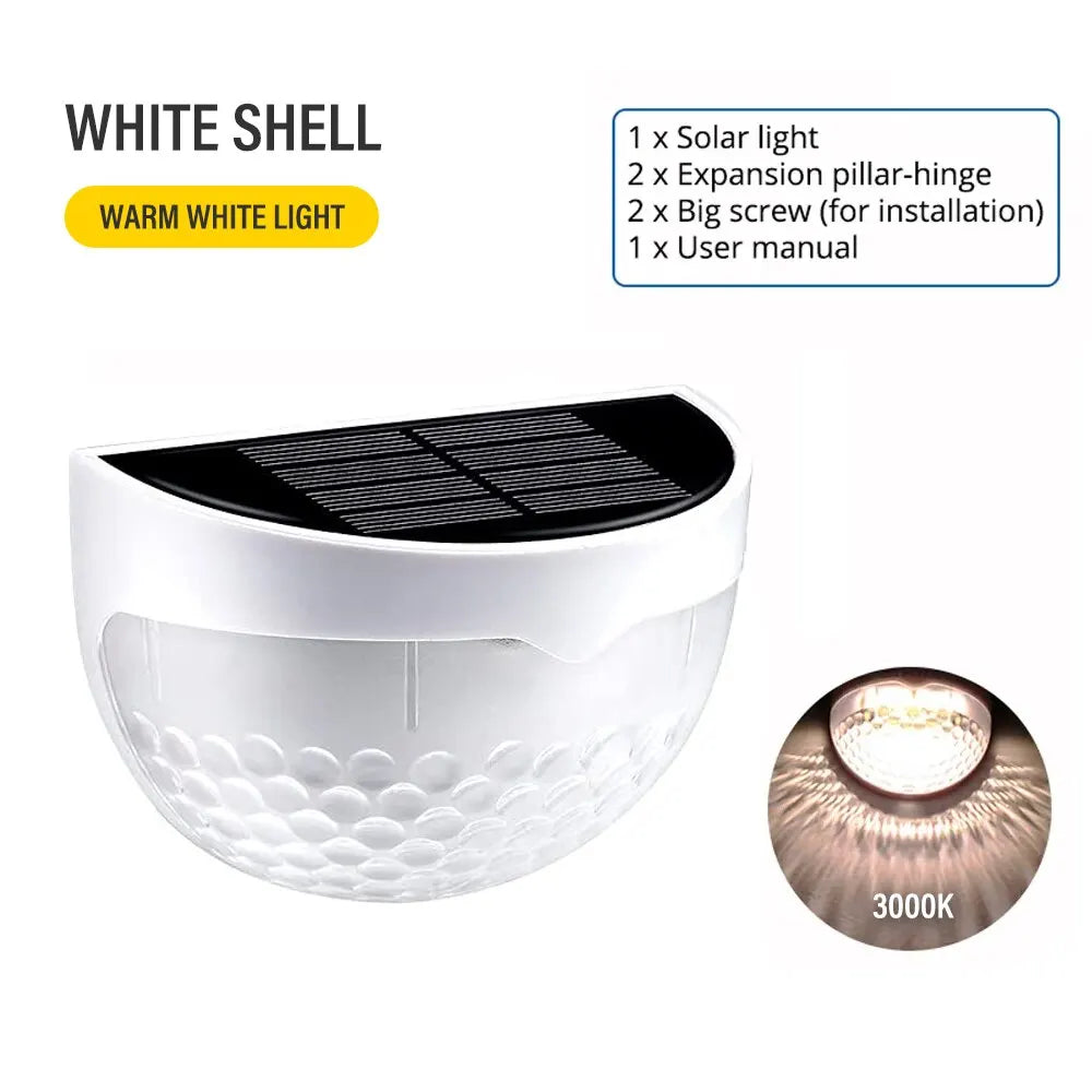 Solar LED Wall Light with Light Sensor | Waterproof IP65 | 6 LEDs | Perfect for Fences & Gardens