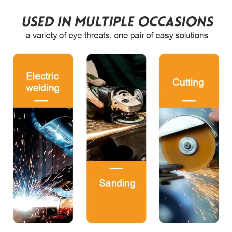Safety Glasses with Auto-Darkening Feature for Welding